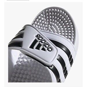 ADIDAS Unisex-Adult Adissage Slides Sandal Size 17 White NEW Beach Pool Shower